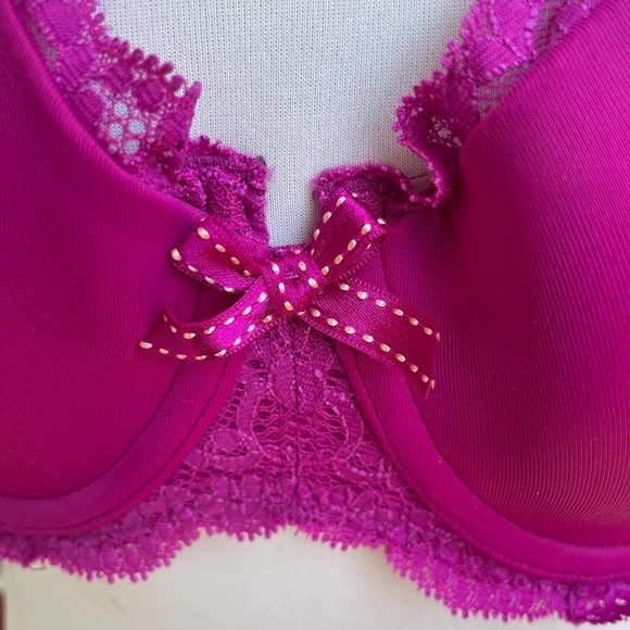 Chantelle Magenta/Pink Underwire Bra - Size 34 DD - Picture 4 of 12